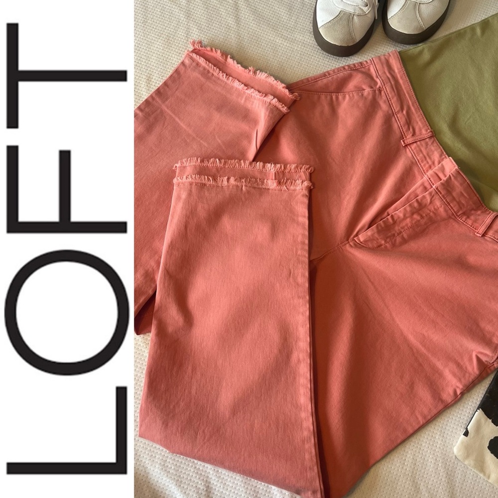 LOFT Coral Chino pants NWOT